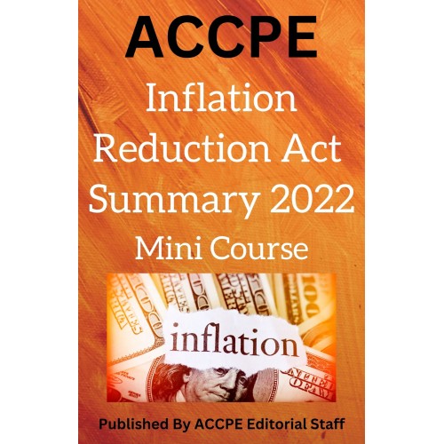 Inflation Reduction Act Summary 2022 Mini Course American Center For